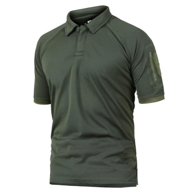 Áo thun polo chiến thuật_dã ngoại_sinh tồn - rêu