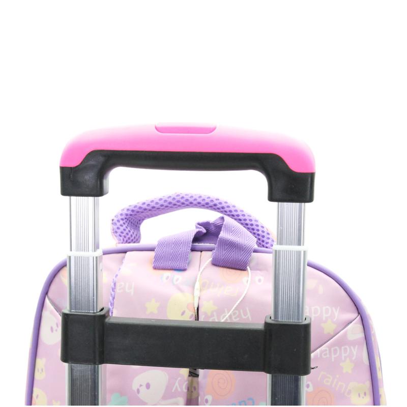 Ba Lô Học Sinh Cần Kéo 3 Ngăn - Hình Kỳ Lân - Hong Sheng 2021 - Màu Tím