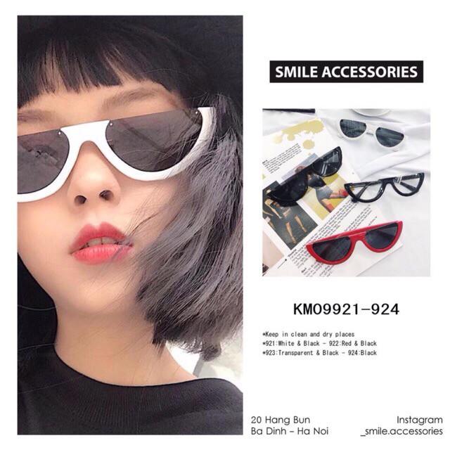 Kính retro nửa gọng nửa vầng trăng