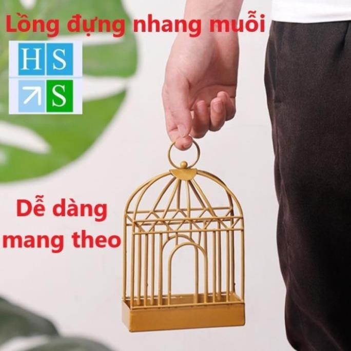 Lồng đựng nhang muỗi hình lồng chim khay đựng hương muỗi bằng thép an toàn cho trẻ em -