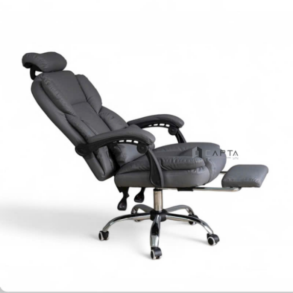 Ghế gaming ghế ngồi chơi game CR4117-P Nội thất Capta Ghế livestream bán hàng có gác chân nệm bọc da pvc ngã nằm thư giãn chân thép xoay cao cấp tại tphcm