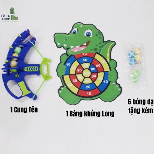 Cung bắn bóng dính, cung khủng long cho bé , đồ chơi bắn bóng dính hình thú , đồ chơi vận động an toàn và lành mạnh