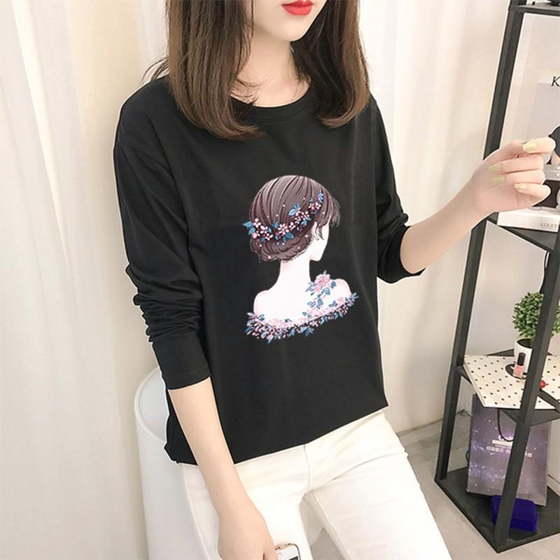 Áo thun nữ dài tay cổ tròn