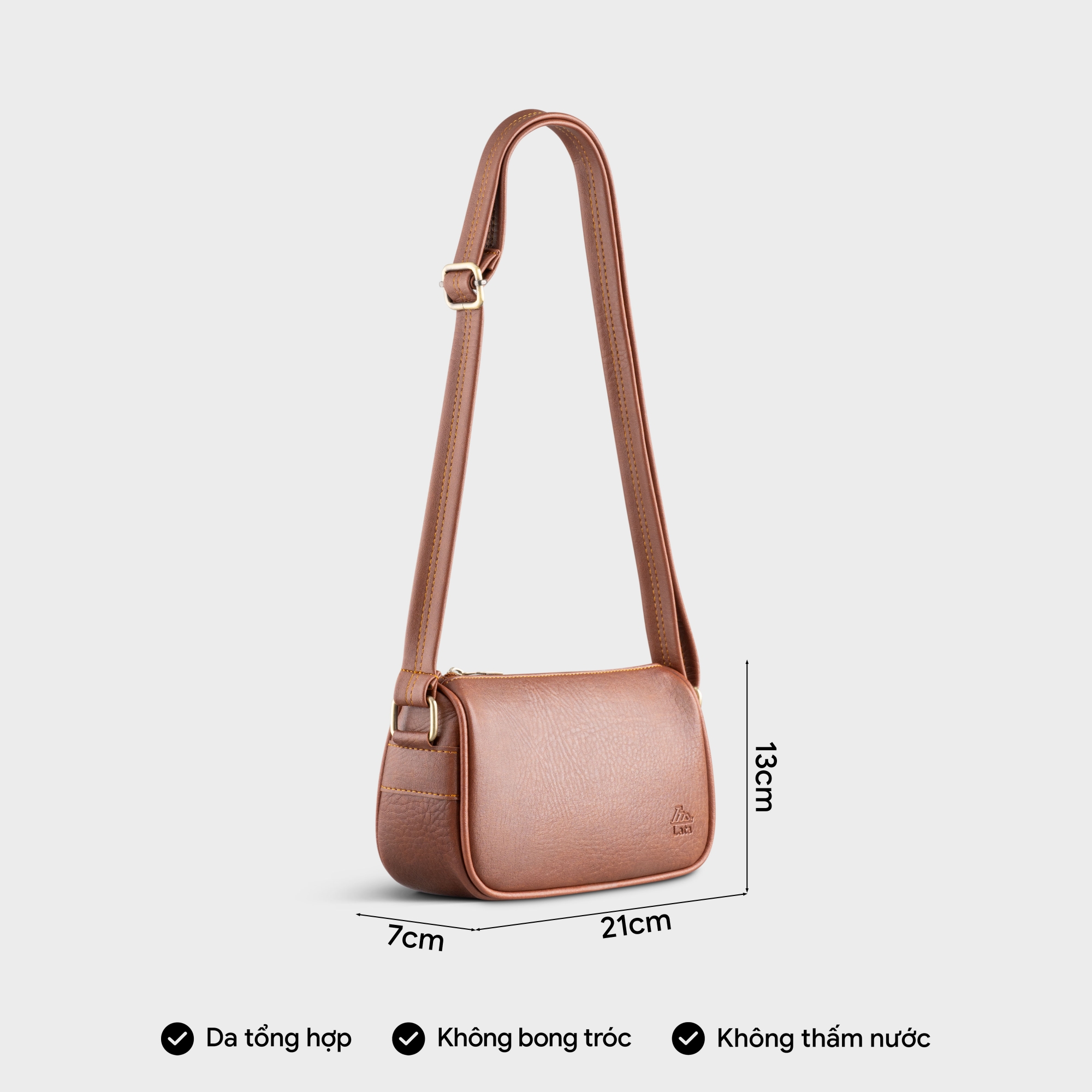 Túi Lata ( Thời trang nữ đi chơi size 21 - Túi đeo chéo da HN119 )