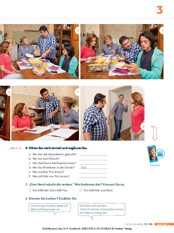 Schritte plus Neu 3+4: Deutsch als Zweitsprache für Alltag und Beruf / Kursbuch: Niveau A2