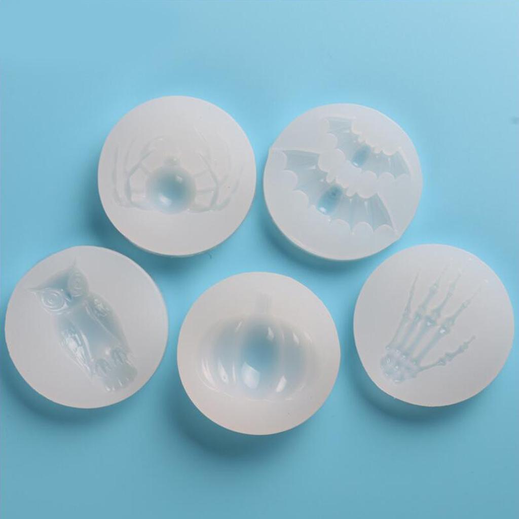 5pcs Fondant Cake Decor Silicone Mold Chocolate Mould for Halloween