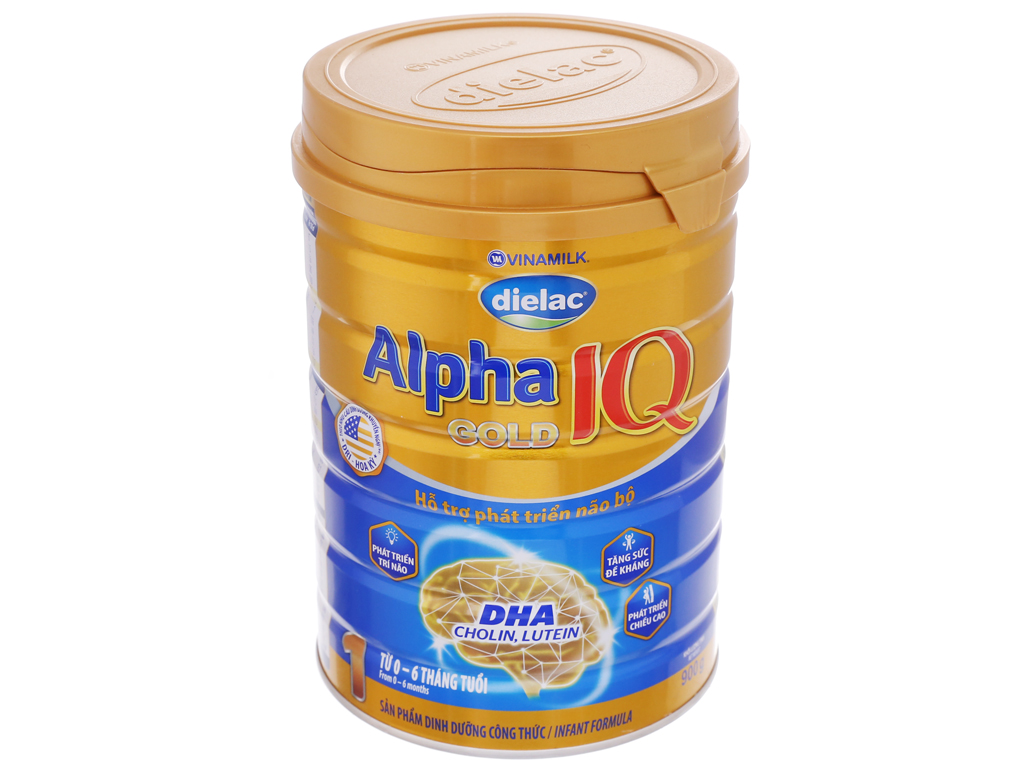 HỘP SỮA BỘT VINAMILK DIELAC ALPHA GOLD IQ 1 900G