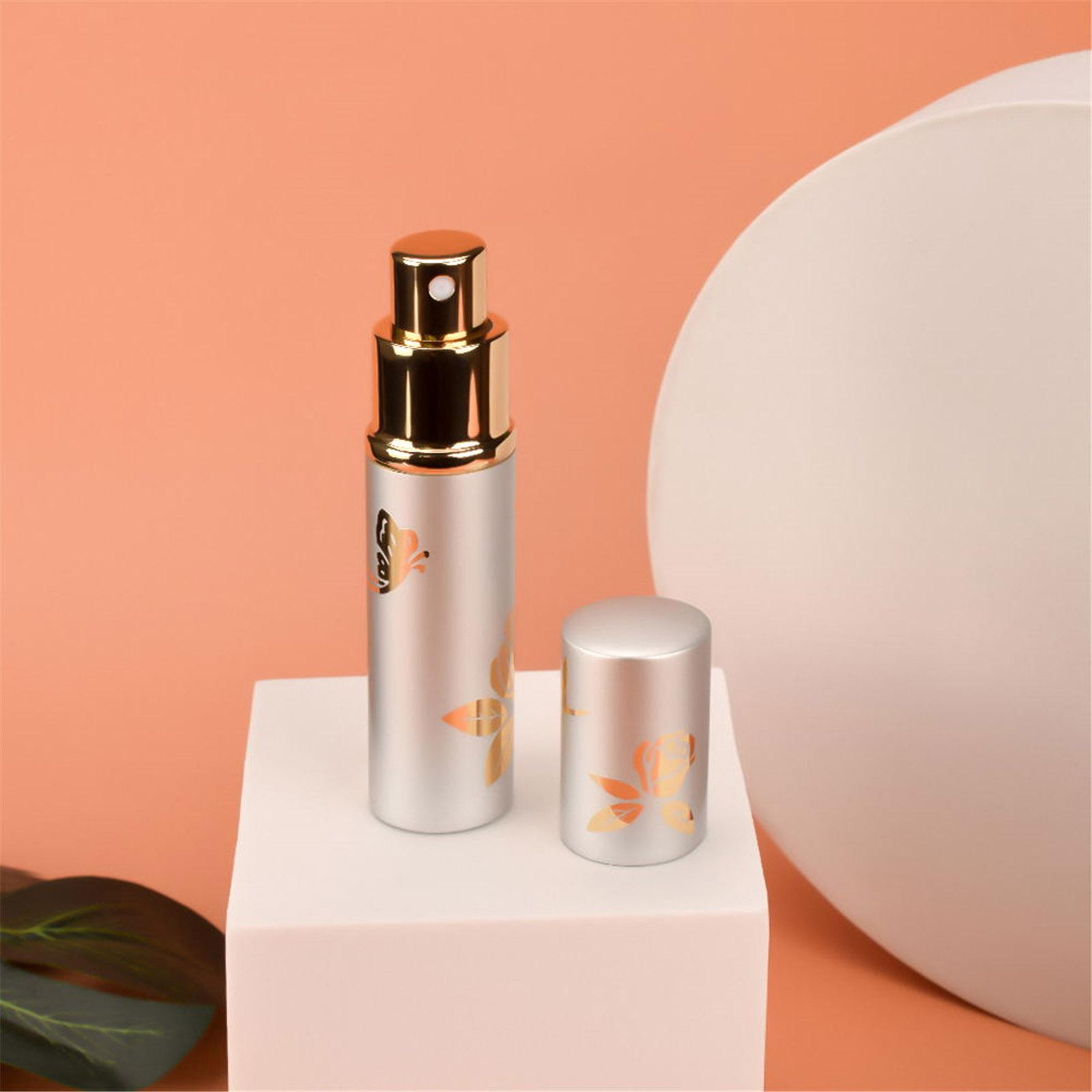 5 chai xịt rỗng để đựng nước hoa, nước tẩy trang, 10ml,bằng chất liệu nhôm và thủy tinh, rất bền và trang nhã.