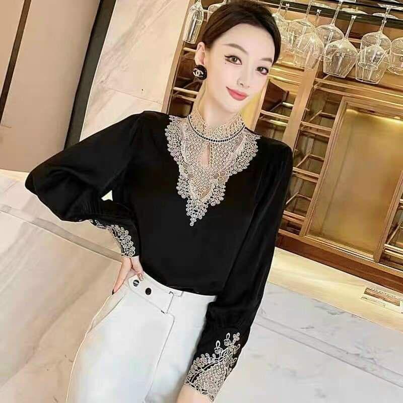HÀNG NHẬP - ÁO KIỂU PHỐI REN CỰC SANG