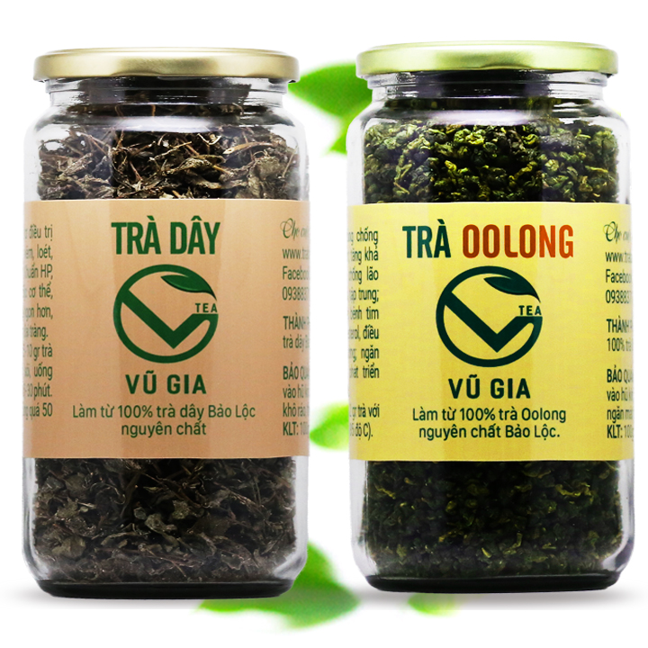 Combo Trà Oolong 400g + Trà Dây 100g - Nguyên Chất Vũ Gia - Thanh nhiệt giải độc cơ thể, nguyên liệu nấu trà sữa thơm ngon.