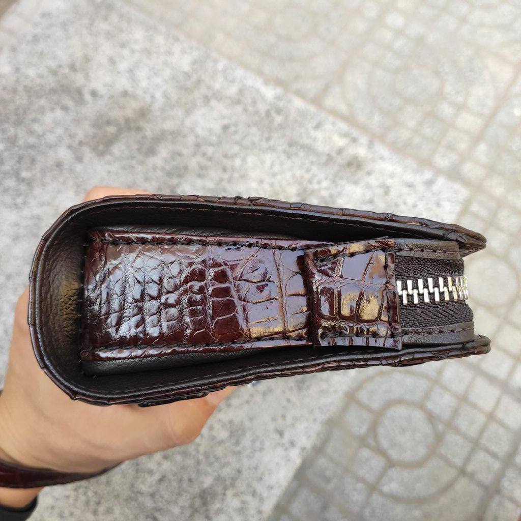 Clutch cầm tay da cá sấu cao cấp cho nam nữ