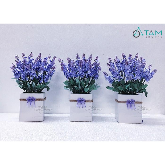 Cành hoa Lavender giả bằng vải Vintage F-CHG-98