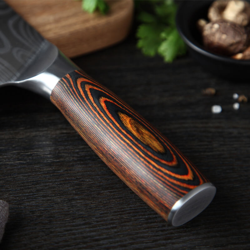 DAO BẾP NHẬT USUBA THÉP DAMASCUS MÃ QDT117