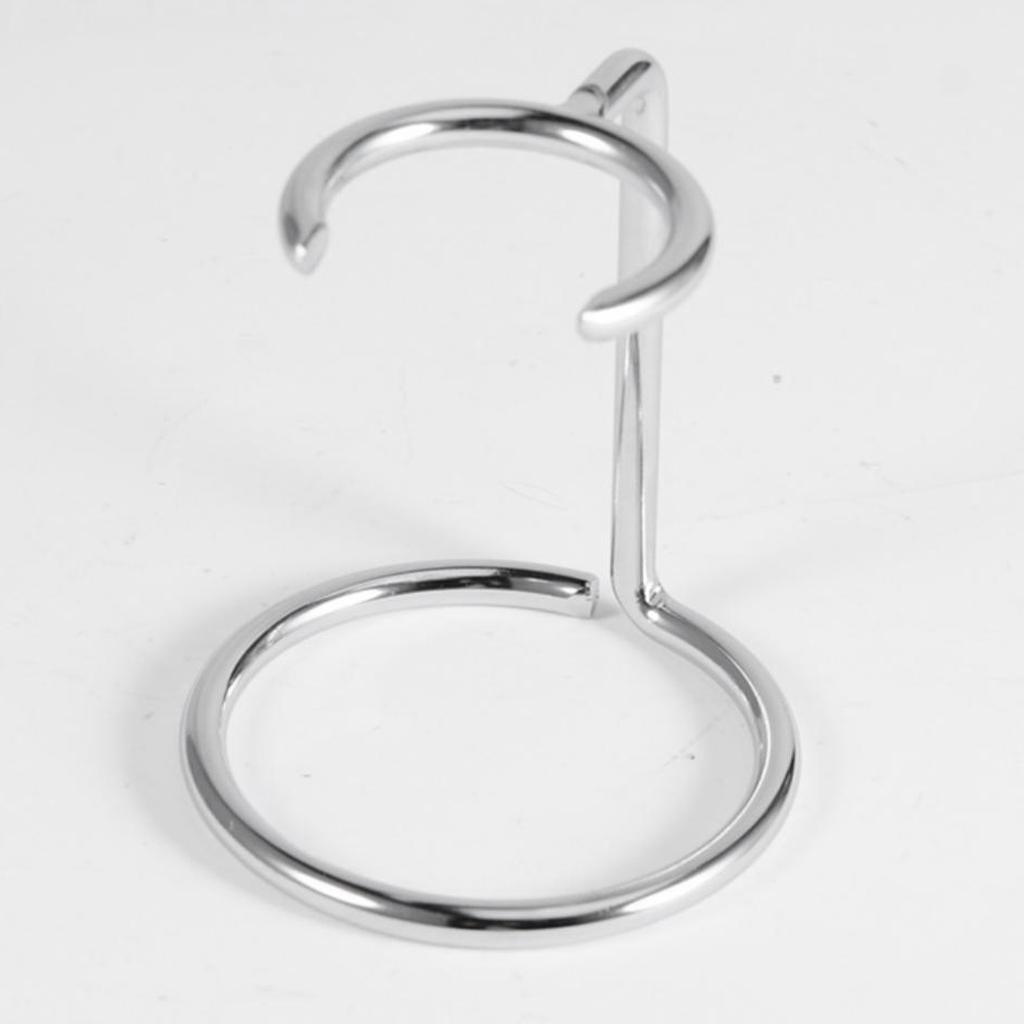 2 In1 Black Handle Shaving Brush With Iron Alloy Stand Holder Beard Cleaning