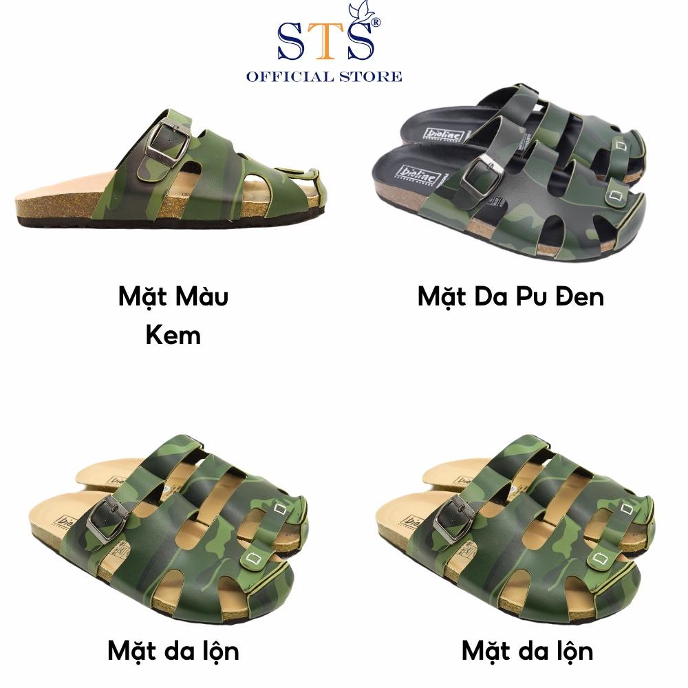 Dép RỌ Đế Trấu da PU cao cấp Màu Camo Rằn Ri thời trang chống nước dễ vệ sinh, đi chơi đi biển