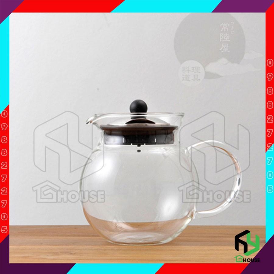 Bình trà thủy tinh siêu chịu nhiệt rót nước sôi không bể vỡ Nhật Bản - 640ml KT894TBK