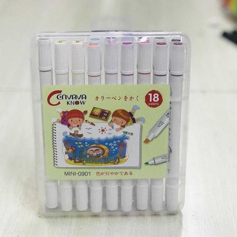 Bút Marker Vẽ Tranh Chuyên Nghiệp 12 - 48 Màu 2 Đầu Thân Nhỏ