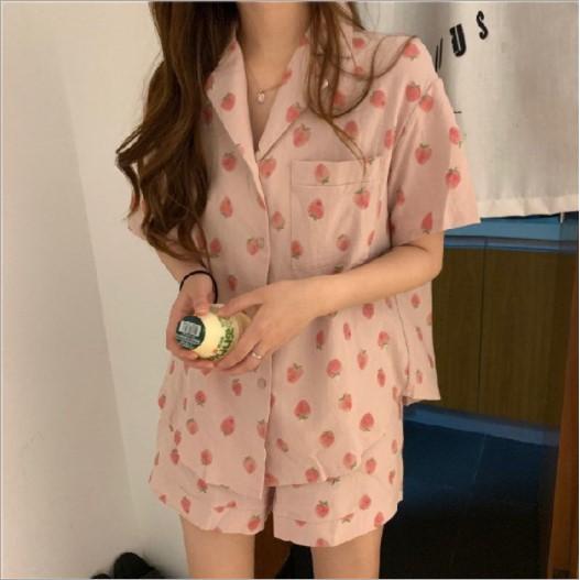 Set đồ ngủ ngắn tay chất cotton thoáng mát  S010