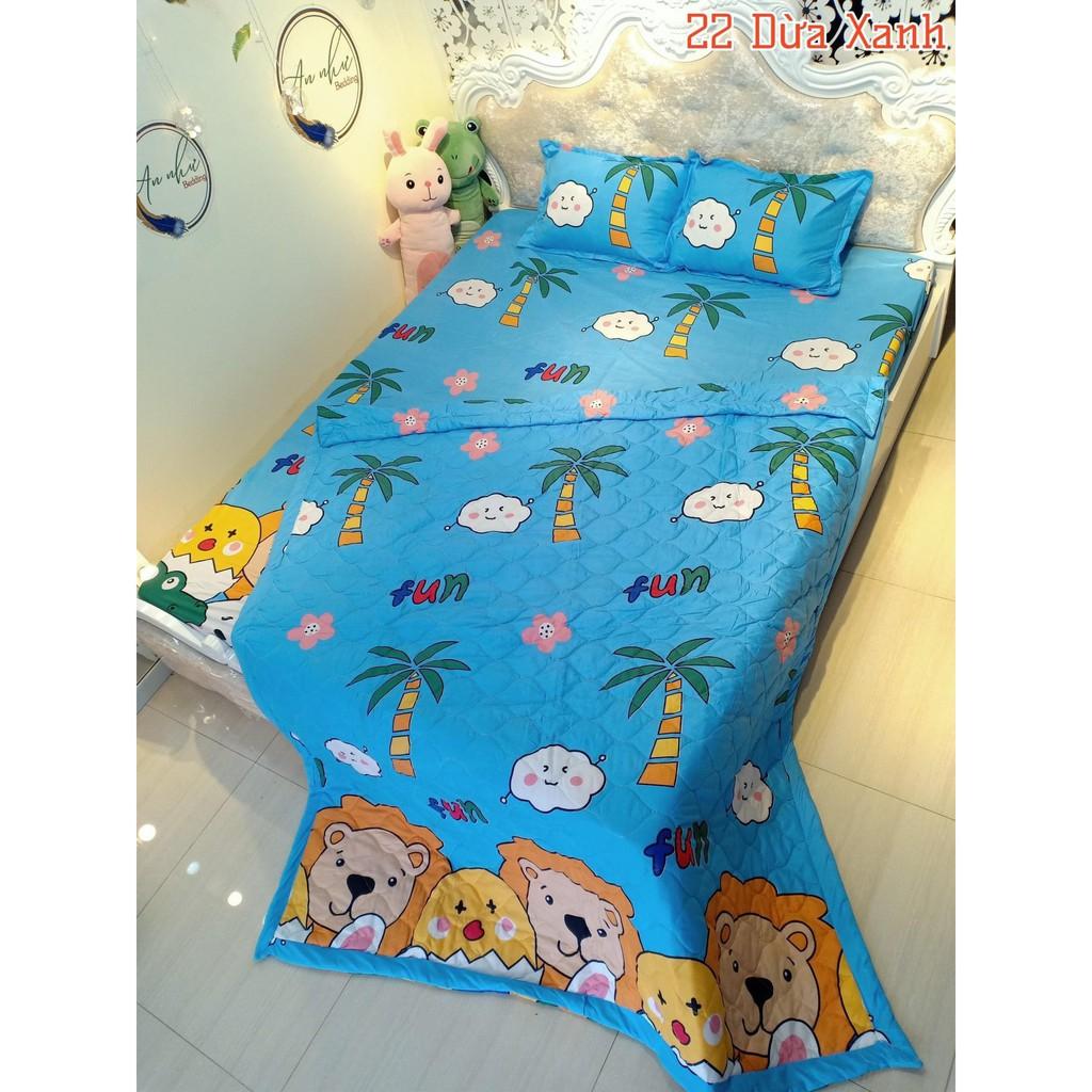 Bộ Hè 5 Món Chăn Ga Gối Và Ôm 2m2