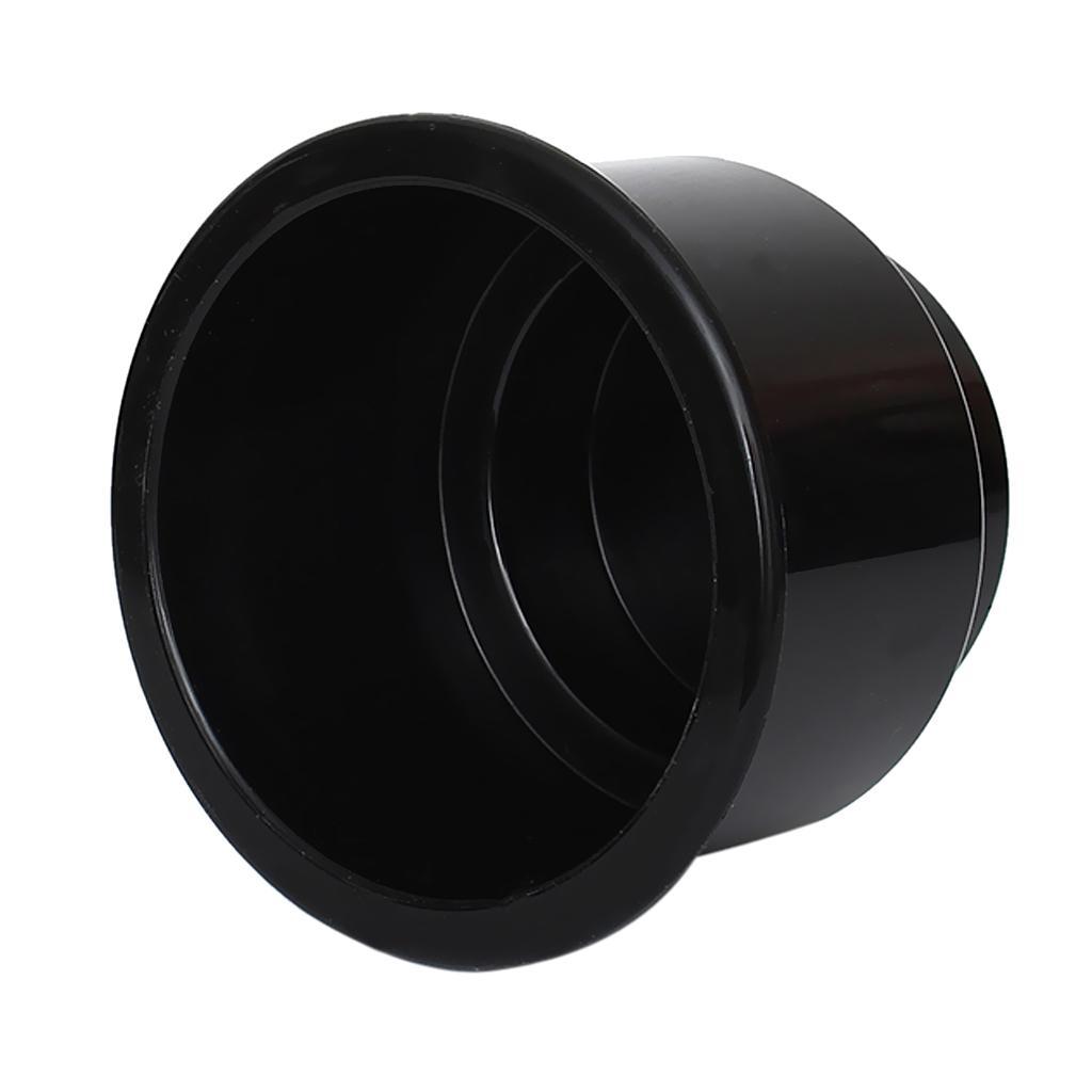 2 Pieces Black Side/Center Hole Recessed Cup Drink Holder for Marine Boat RV