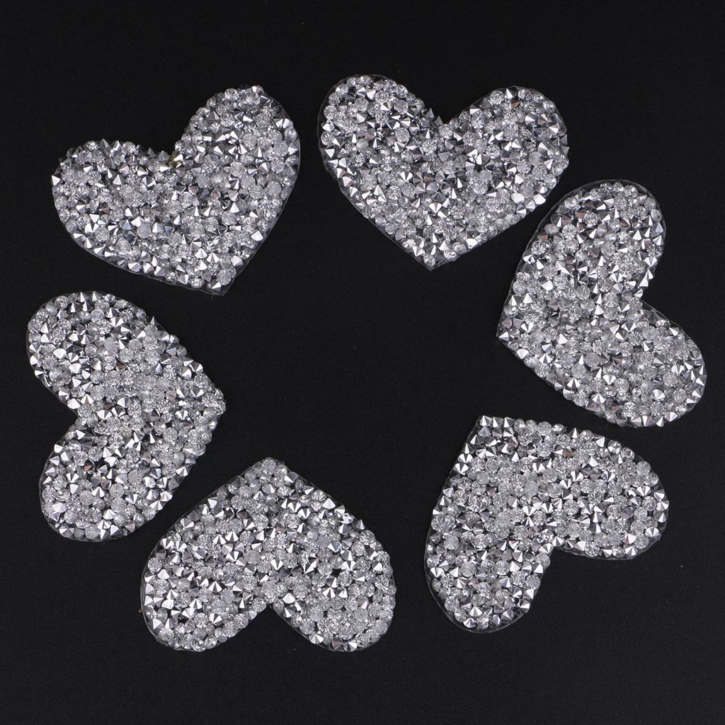 6x Rhinestone Sticker Sheet Applique for Handicrafts