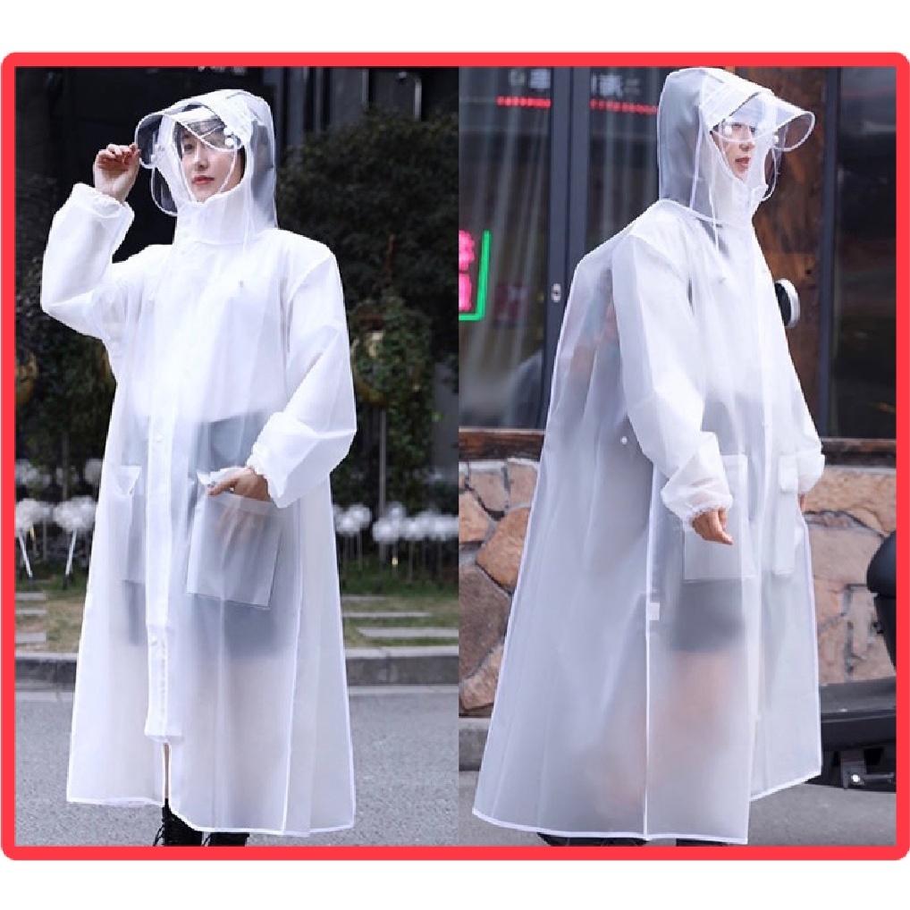 Áo Mưa Trong Suốt Có Kính Che Mặt,Tiện Lợi Khi Đi Xe Không Lo Bị Mưa Bắn Vào Mặt, Chống Thấm Tuyệt Đối Cho NAM VÀ NỮ