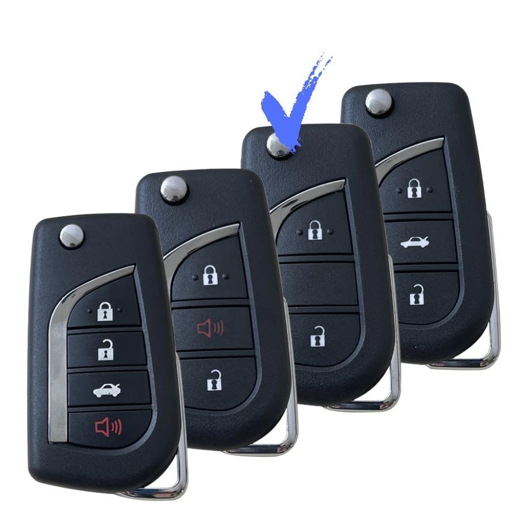 Bao da dành cho móc khoá bọc ốp chìa khóa xe ô tô Toyota innova 2006 - 2015, da bò, nhiều màu, khâu thủ công To5