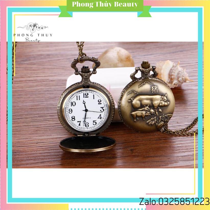 Đồng Hồ Quả Quýt Dây Chuyền 12 Con Giáp SIZE LỚN