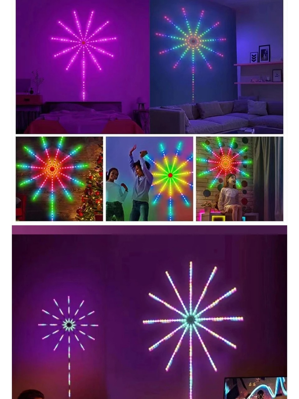 Đèn Led Đèn Nháy Hiệu Ứng Hoa 16 Màu Dùng App Điều Khiển Thông Minh - Nháy Theo Nhạc - Giọng Nói - Ánh Sáng Sinh Động - HÀNG CHÍNH HÃNG MINIIN