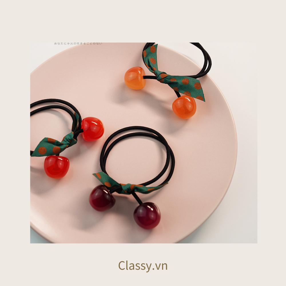 Dây cột tóc Classy trái cherry và trái dâu bền chắc giá rẻ, nữ tính PK630