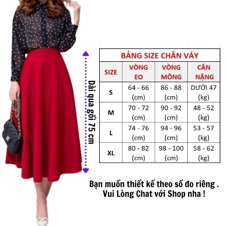 Chân Váy Công Sở New Design Thiết Kế Váy Xòe Dài Qua Gối Dáng Midi Phong Cách Hàn Quốc Trẻ Trung Chất Vải Tốt Co Giãn ,Thoáng Mát CV0076