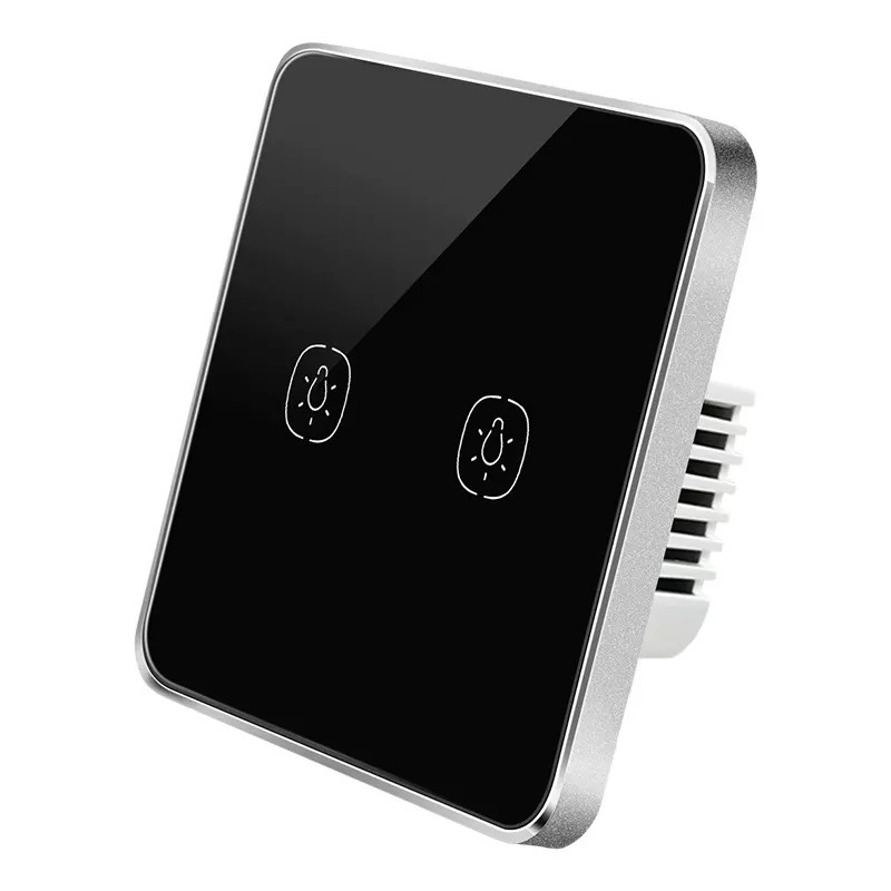 Công tắc vuông thông minh Wifi / Zigbee bo viền 2 Gang - neoSSW2