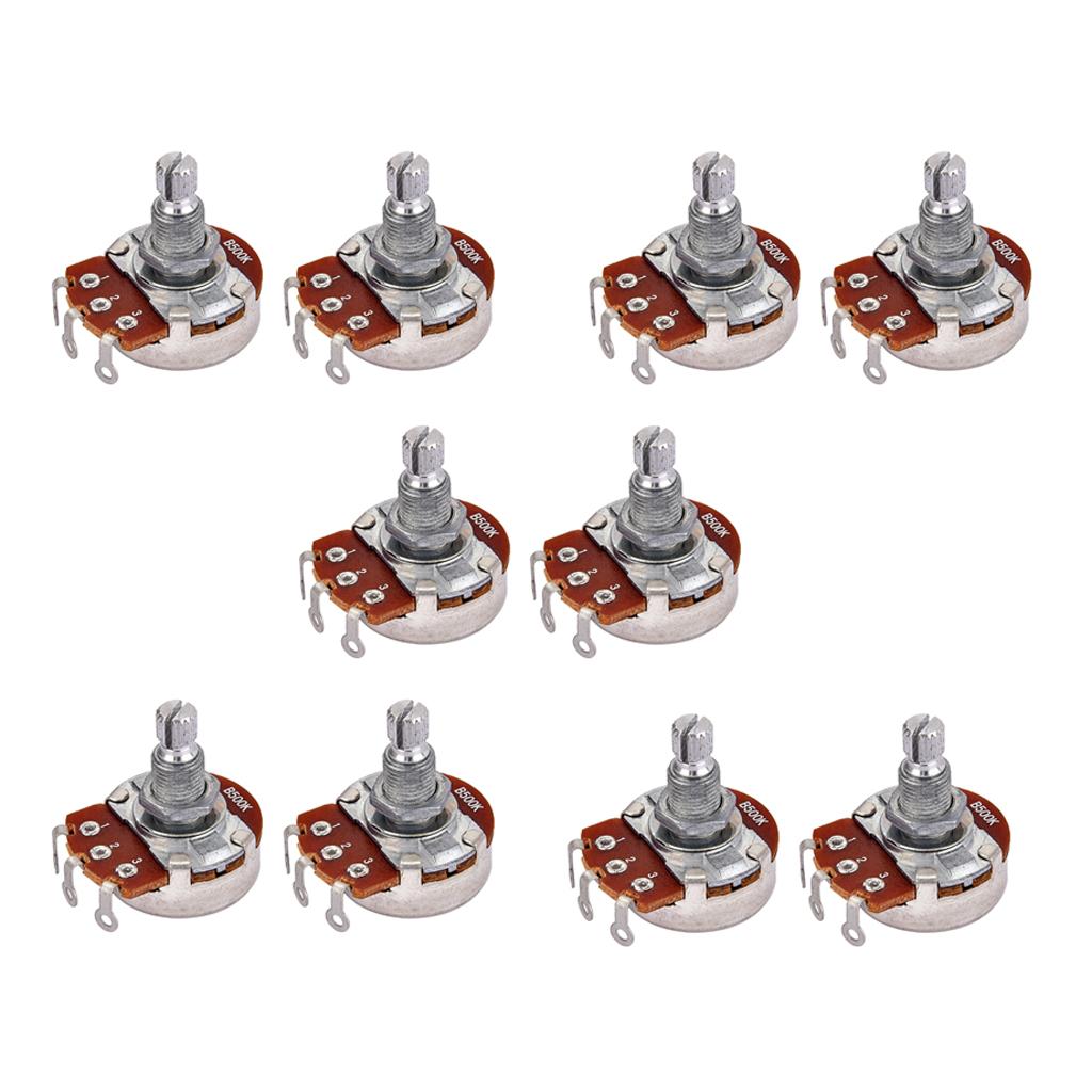 Sunnimix 10 Miếng Âm Thanh Chiết Áp Nồi Cho Guitar Điện Phần Bass B500K