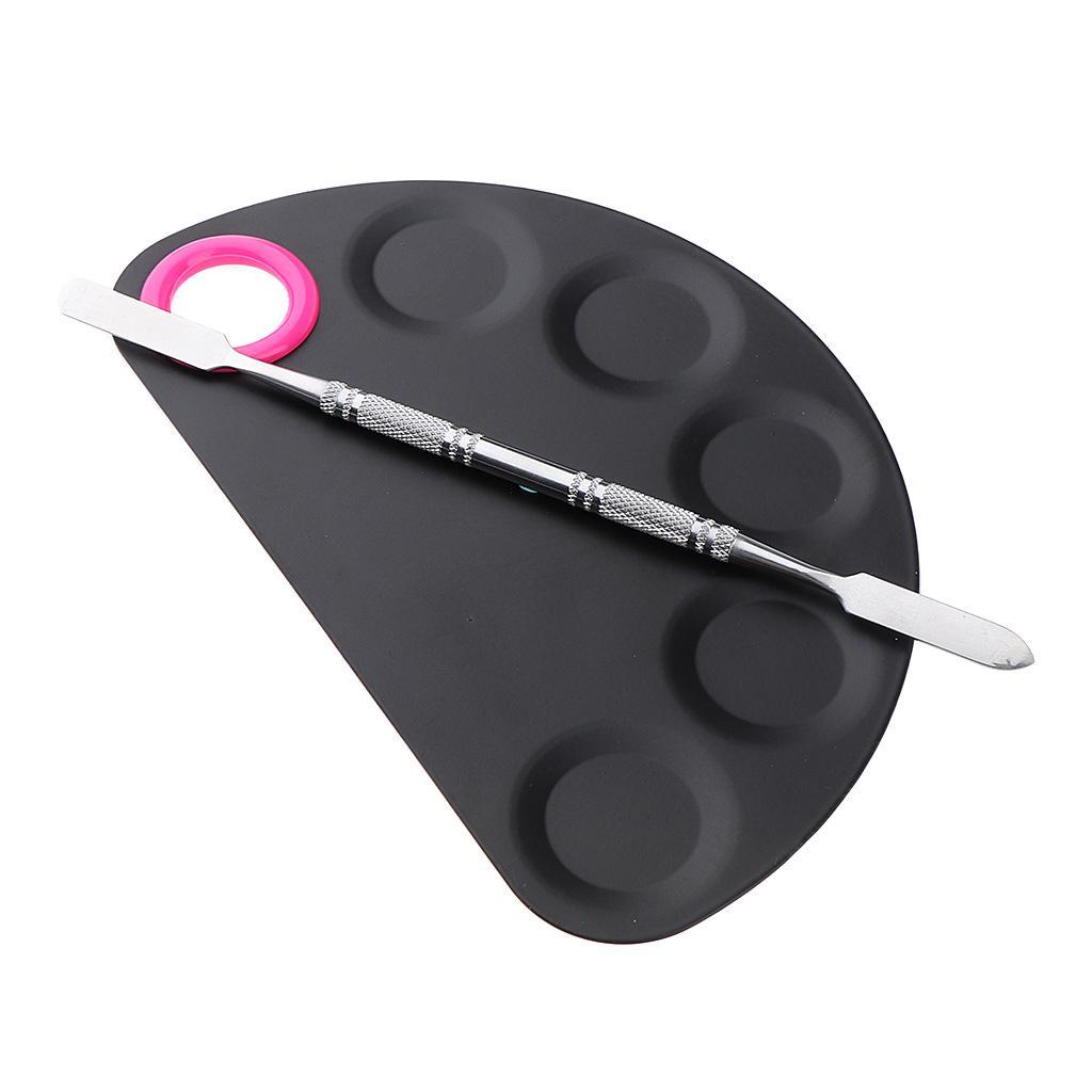 Pro Cosmetic Makeup Palette&Spatula Kit Portable Foundation Mixing DIY Tool