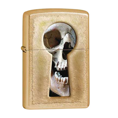 Bật Lửa Zippo 28540 Keyhole Skull Gold Dust