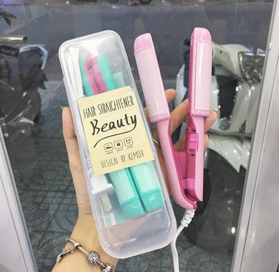 Máy làm tóc mini 2 trong 1 siêu xinh KM Summer Fruit - màu sắc giao ngẫu nhiên