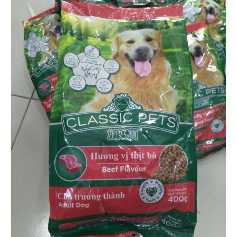 THỨC ĂN CHO CHÓ TRƯỞNG THÀNH VỊ BÒ CLASSIC PET ADULT BAO 20KG (400g x 50)