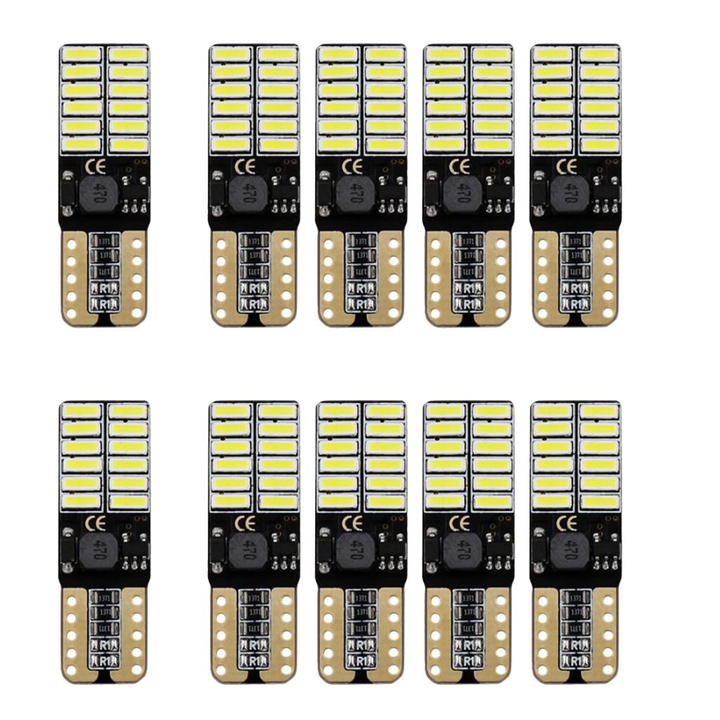10 Pieces Canbus Error Free T10 4014 24SMD Car Wedge Light Bulbs Corner Light