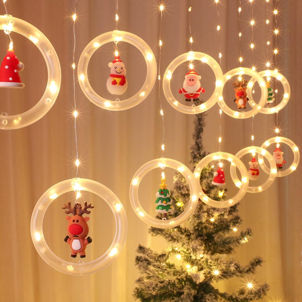 2x Christmas Curtain Lights Clear USB Powered for Bedroom