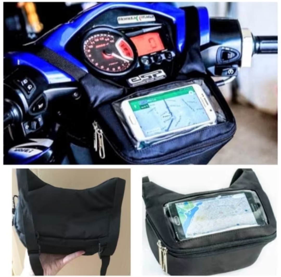 1 TÚI TREO ĐẦU XE MÁY CÓ NHIỀU NGĂN ĐỰNG PHỤ KIỆN ĐIÊN THOAI HÀNG CHUẨN