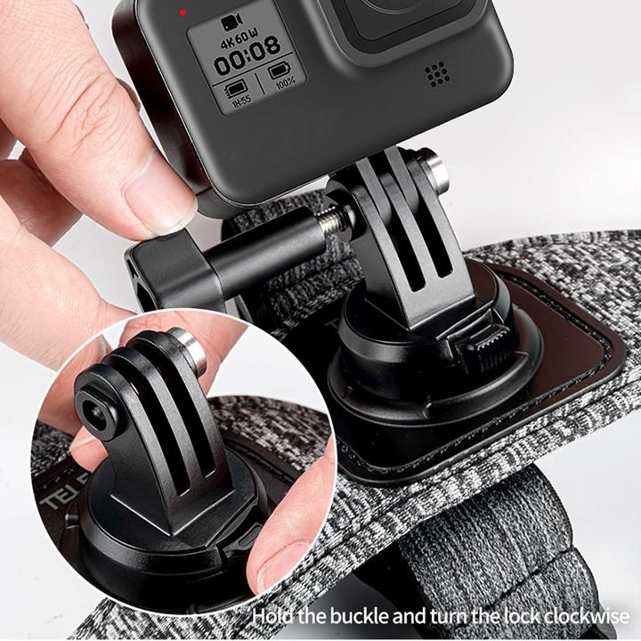 DÂY ĐEO ĐẦU DÀNH CHO GOPRO VÀ ACTION CAM DOUBLE MOUNT TELESIN - HÀNG NHẬP KHẨU