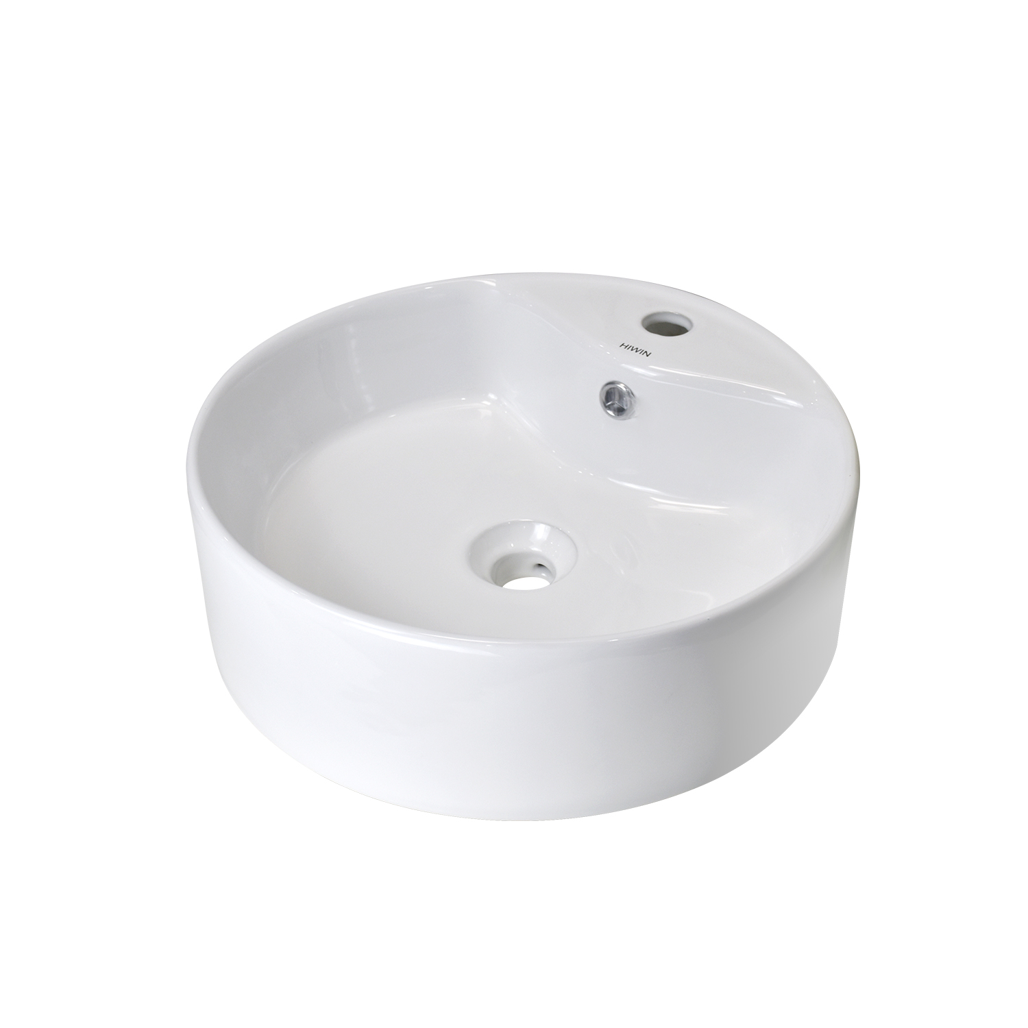 Chậu lavabo trắng sứ dương bàn dáng trụ tròn cao cấp Hiwin LP-8011