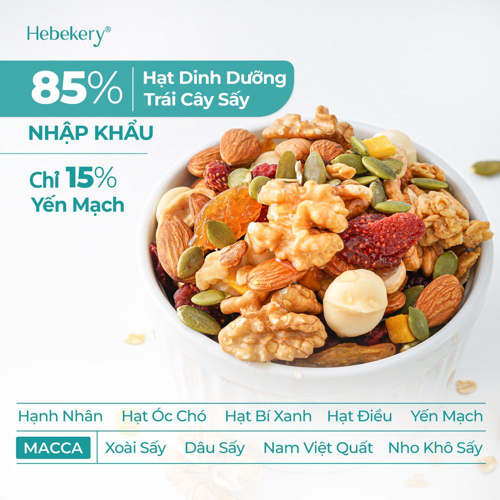 500gr Granola Siêu Hạt Dinh Dưỡng Vị Truyền Thống, Cacao, Matcha - Ngũ Cốc Dinh Dưỡng HEBEKERY by HEBE