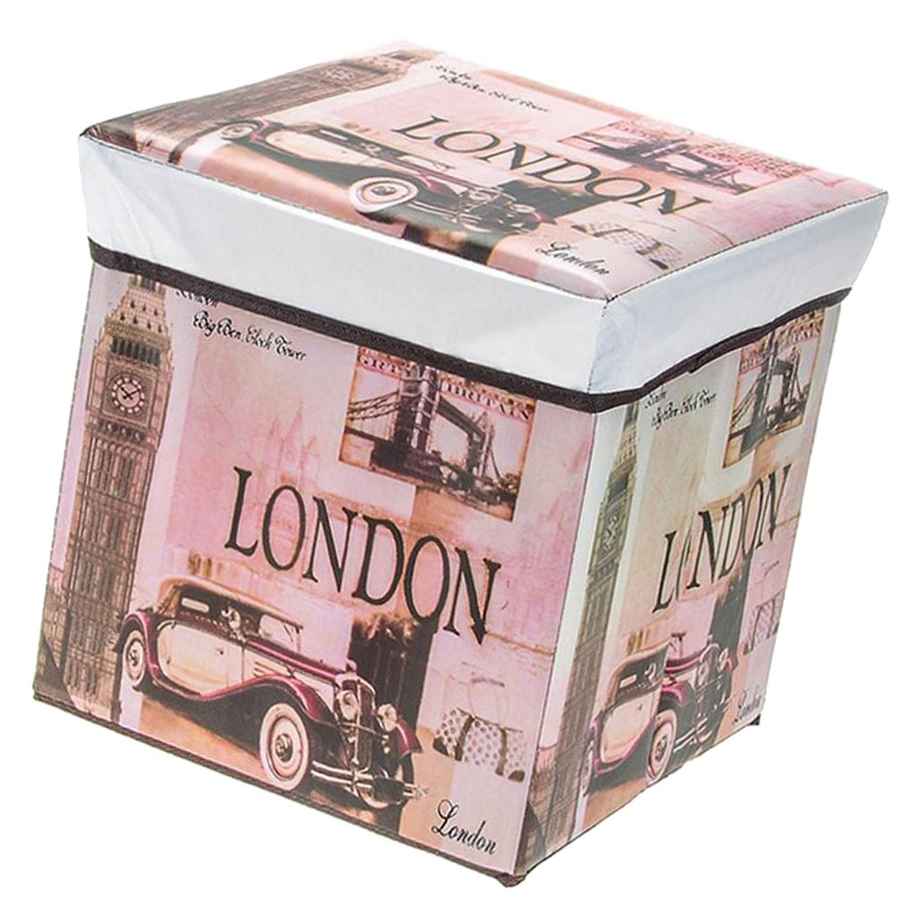 Foldable Storage Ottonmans Box Chest Seat Food Stool