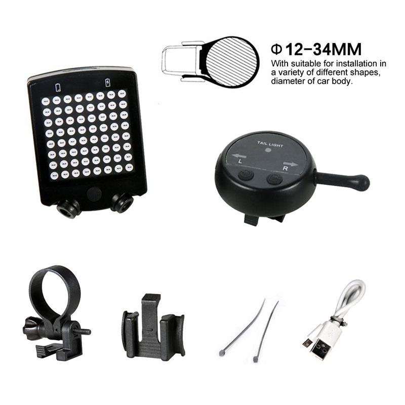 Đèn LED tín hiệu không dây chống nước cho xe đạp leo núi