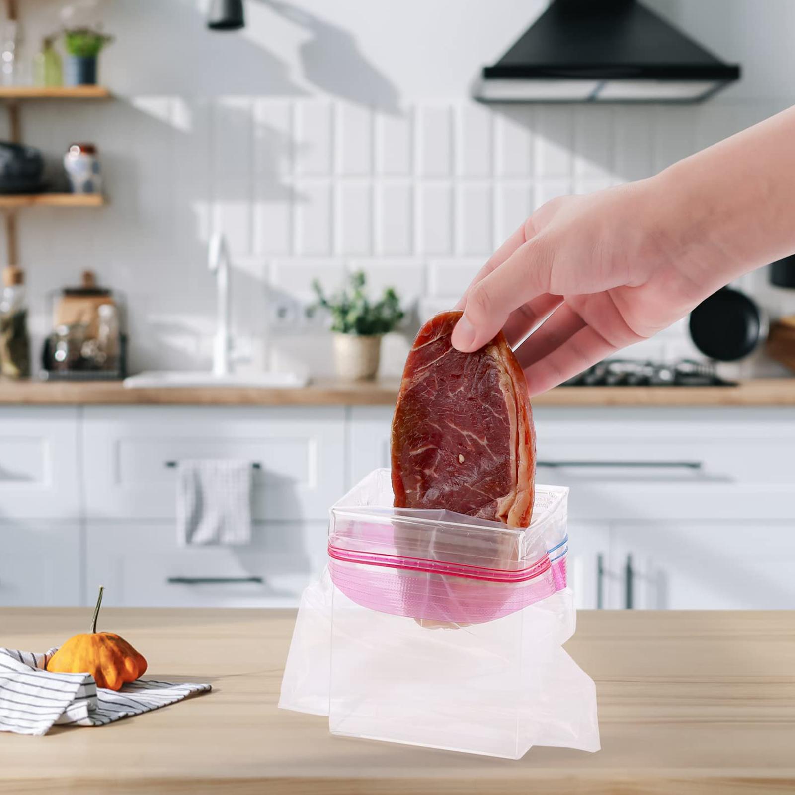 Sealable Bag Holder, Food Storage Bag Holder, Portable Food Meal Prep Practical Kitchen Accessories Food Prep Bags Stand Zipper Closure Bag Holder