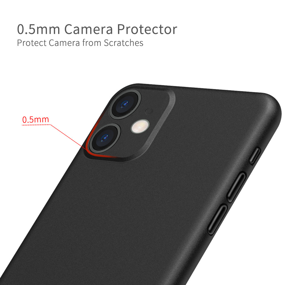 Ốp lưng nhám siêu mỏng 0.3mm cho iPhone 11 (6.1 inch) hiệu Memumi có gờ bảo vệ camera - Hàng nhập khẩu