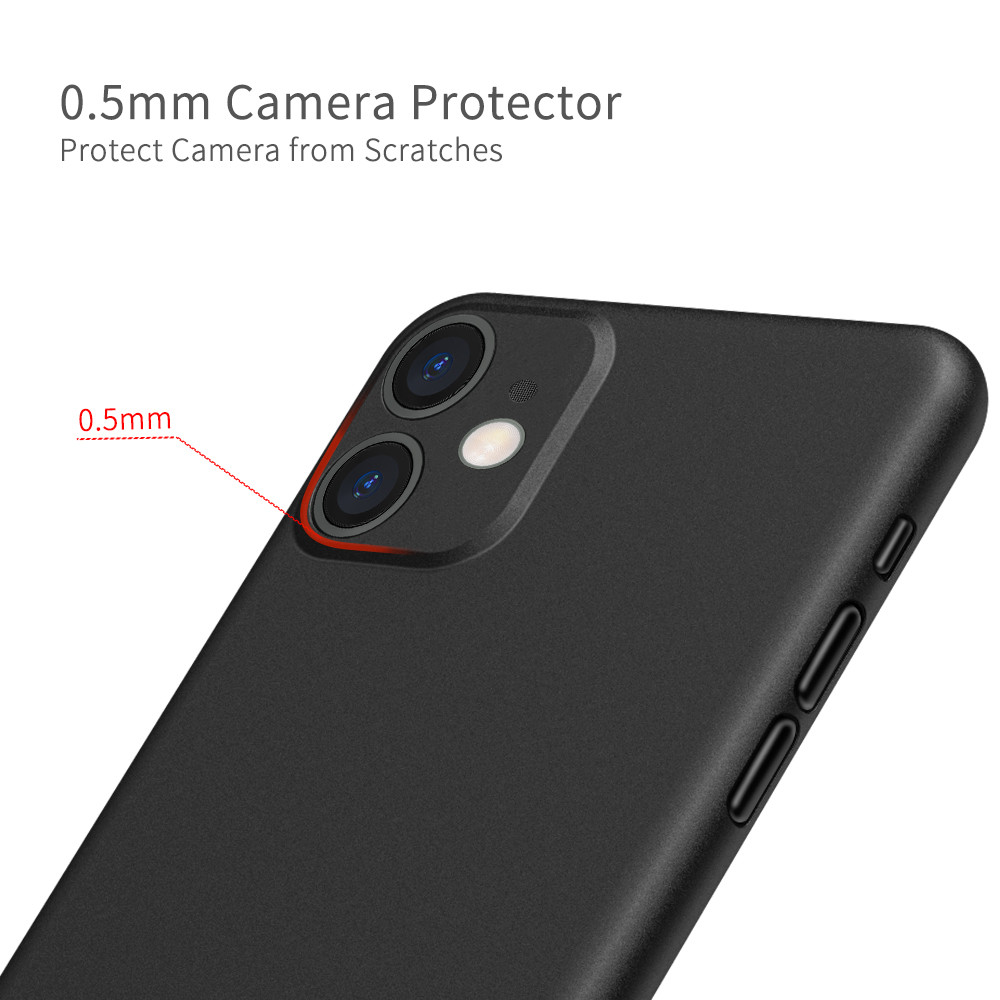 Ốp lưng nhám siêu mỏng 0.3mm cho iPhone 11 hiệu Memumi có gờ bảo vệ camera - Hàng nhập khẩu