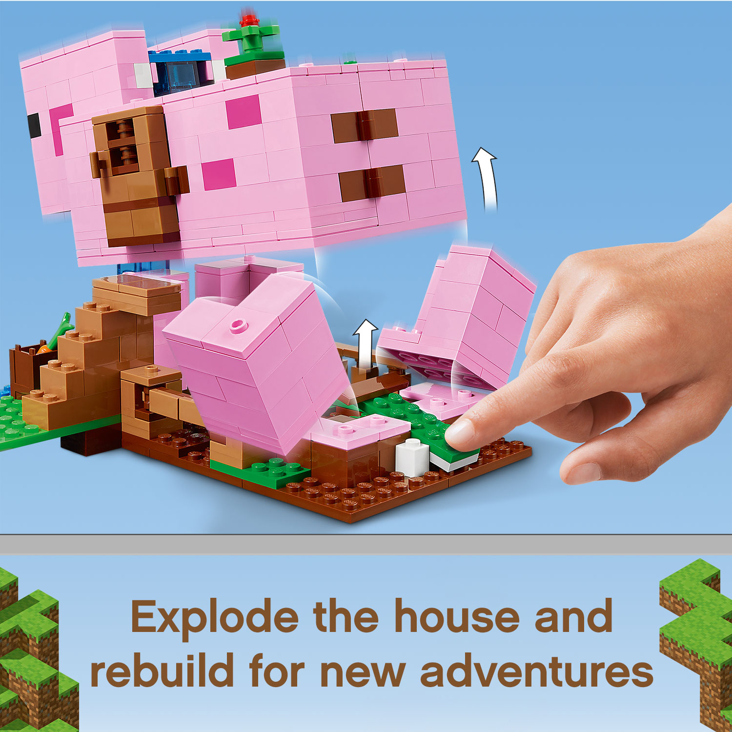 Đồ Chơi Lắp Ráp LEGO Minecraft Ngôi Nhà Heo 21170  Cho Bé Trên 8 Tuổi