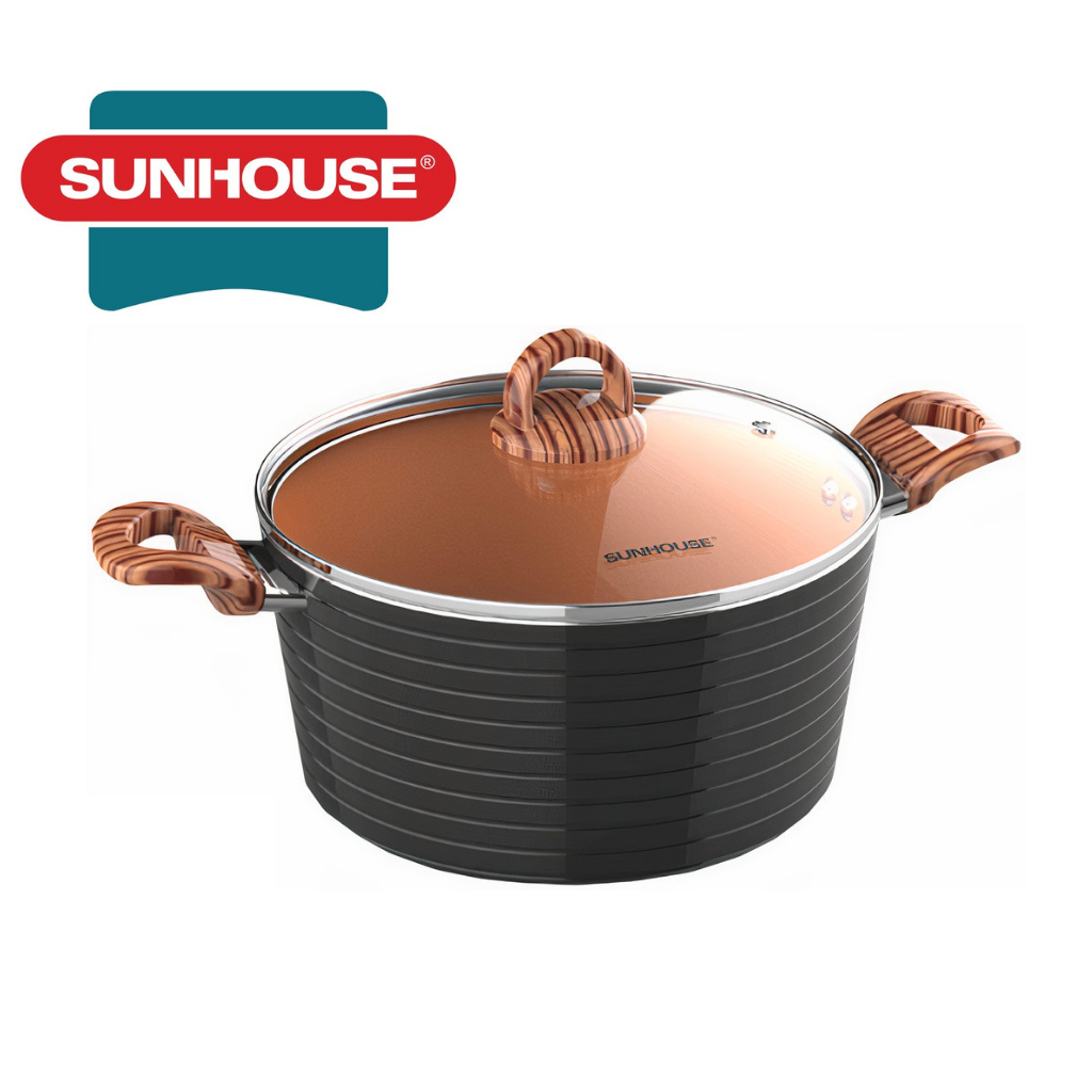 NỒI CERAMIC CHỐNG DÍNH ĐÁY TỪ SUNHOUSE SHG2018MCA 18CM SỬ DỤNG TRÊN MỌI LOẠI BẾP